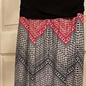 ND New Directions Striped Maxi Skirt